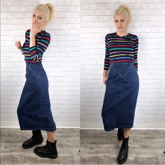 ⚡️Vintage⚡️American Profile Dungarees Denim Skirt. - Picture 8 of 8